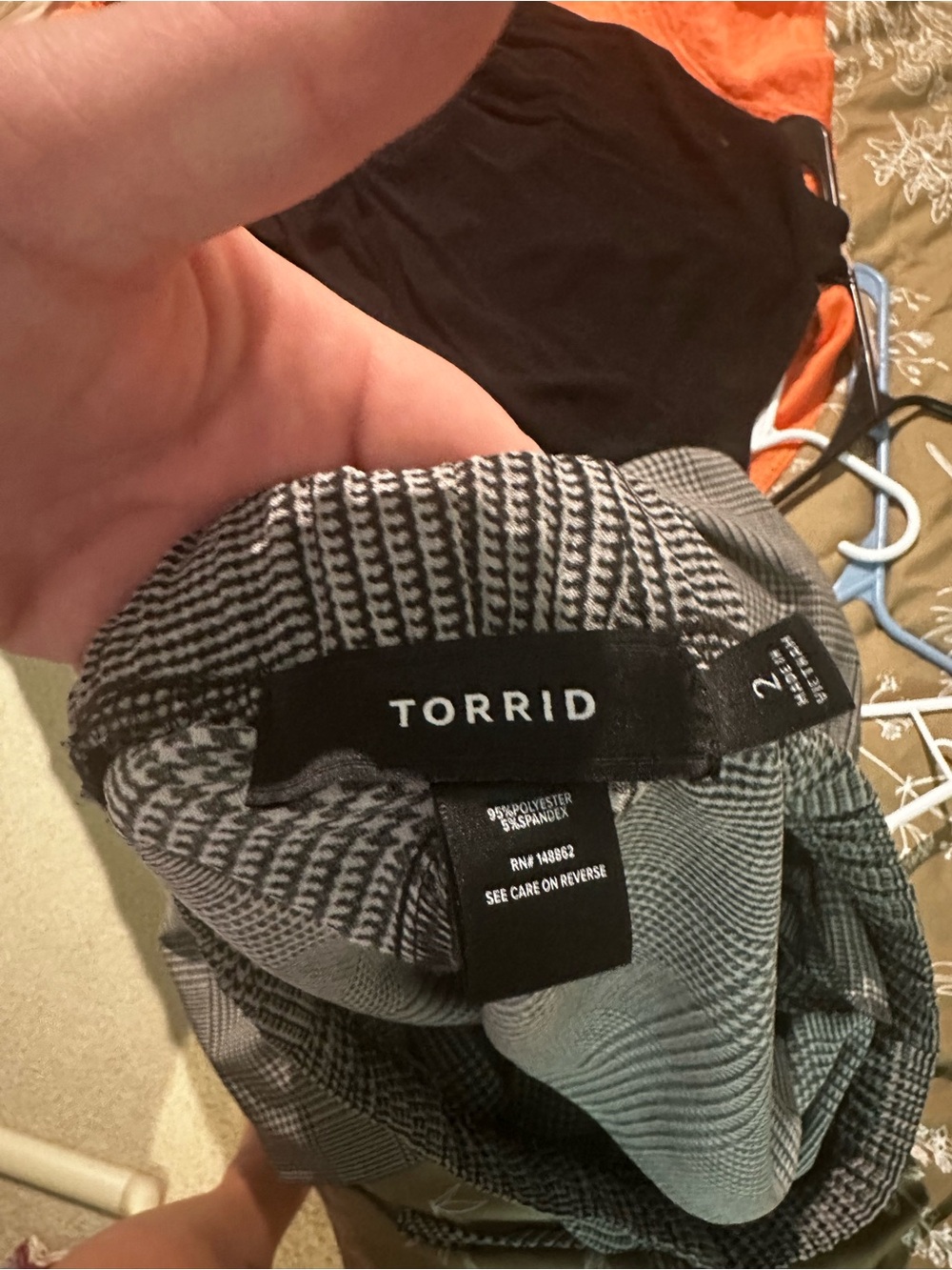 torrid Black & Gray Plaid Trousers